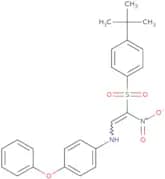 1-((4-(tert-butyl)phenyl)sulfonyl)-1-nitro-2-((4-phenoxyphenyl)amino)ethene