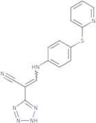 2-(2H-2,3,4,5-tetraazolyl)-3-((4-(2-pyridylthio)phenyl)amino)prop-2-enenitrile