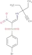 2-((1,1-diethylprop-2-ynyl)amino)-1-((4-bromophenyl)sulfonyl)-1-nitroethene