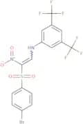 2-((3,5-bis(trifluoromethyl)phenyl)amino)-1-((4-bromophenyl)sulfonyl)-1-nitroethene