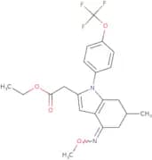 ethyl 2-(4-(-O-methyloxime)-6-methyl-1-(4-(trifluoromethoxy)phenyl)-5,6,7-trihydroindol-2-yl)aceta…