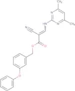 (3-phenoxyphenyl)methyl 3-((4,6-dimethylpyrimidin-2-yl)amino)-2-nitriloprop-2-enoate