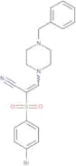 2-((4-bromophenyl)sulfonyl)-3-(4-benzylpiperazinyl)prop-2-enenitrile