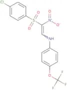 1-((4-chlorophenyl)sulfonyl)-1-nitro-2-((4-(trifluoromethoxy)phenyl)amino)ethene
