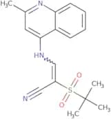 2-((tert-butyl)sulfonyl)-3-((2-methyl(4-quinolyl))amino)prop-2-enenitrile