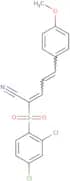 2-((2,4-dichlorophenyl)sulfonyl)-5-(4-methoxyphenyl)penta-2,4-dienenitrile