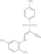 3-((2,5-dimethylphenyl)amino)-2-((4-methylphenyl)sulfonyl)prop-2-enenitrile