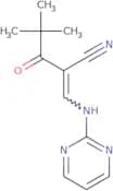 2-(2,2-dimethylpropanoyl)-3-(pyrimidin-2-ylamino)prop-2-enenitrile