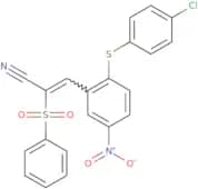 3-(2-(4-chlorophenylthio)-5-nitrophenyl)-2-(phenylsulfonyl)prop-2-enenitrile