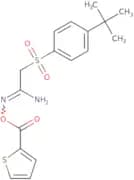 2-amino-1-aza-3-((4-(tert-butyl)phenyl)sulfonyl)prop-1-enyl thiophene-2-carboxylate