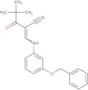 2-(2,2-dimethylpropanoyl)-3-((3-(benzyloxy)phenyl)amino)prop-2-enenitrile