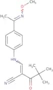 3-((4-(2-aza-2-methoxy-1-methylvinyl)phenyl)amino)-2-(2,2-dimethylpropanoyl)prop-2-enenitrile