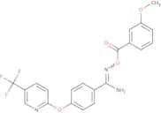 2-amino-1-aza-2-(4-(5-(trifluoromethyl)(2-pyridyloxy))phenyl)vinyl 3-methoxybenzoate
