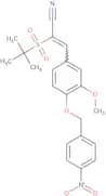 2-((tert-butyl)sulfonyl)-3-(3-methoxy-4-((4-nitrophenyl)methoxy)phenyl)prop-2-enenitrile