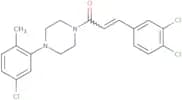 3-(3,4-dichlorophenyl)-1-(4-(5-chloro-2-methylphenyl)piperazinyl)prop-2-en-1-one