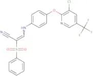 3-((4-(3-chloro-5-(trifluoromethyl)(2-pyridyloxy))phenyl)amino)-2-(phenylsulfonyl)prop-2-enenitrile