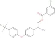2-amino-1-aza-2-(4-(5-(trifluoromethyl)(2-pyridyloxy))phenyl)vinyl 3-chlorobenzoate