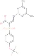 2-((4,6-dimethylpyrimidin-2-yl)amino)-1-nitro-1-((4-(trifluoromethoxy)phenyl)sulfonyl)ethene