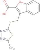 3-{[(5-Methyl-1,3,4-thiadiazol-2-yl)sulfanyl]methyl}-1-benzofuran-2-carboxylic acid