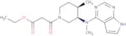 Ethyl 3-((3R,4R)-4-methyl-3-(methyl(7H-pyrrolo[2,3-d]pyrimidin-4-yl)amino)piperidin-1-yl)-3-oxopro…