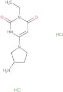 6-[(3R)-3-Aminopyrrolidin-1-yl]-3-ethyl-1,2,3,4-tetrahydropyrimidine-2,4-dione dihydrochloride
