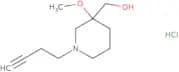 [1-(But-3-yn-1-yl)-3-methoxypiperidin-3-yl]methanol hydrochloride