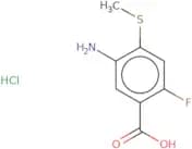 5-Amino-2-fluoro-4-(methylsulfanyl)benzoic acid hydrochloride