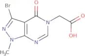 2-{3-Bromo-1-methyl-4-oxo-1H,4H,5H-pyrazolo[3,4-d]pyrimidin-5-yl}acetic acid