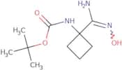 tert-Butyl N-[1-(N-hydroxycarbamimidoyl)cyclobutyl]carbamate