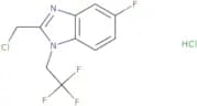 2-(Chloromethyl)-5-fluoro-1-(2,2,2-trifluoroethyl)-1H-1,3-benzodiazole hydrochloride