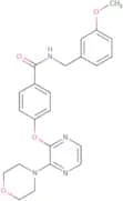 N-(3-Methoxybenzyl)-4-[(3-morpholin-4-ylpyrazin-2-yl)oxy]benzamide