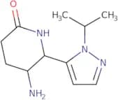 5-Amino-6-[1-(propan-2-yl)-1H-pyrazol-5-yl]piperidin-2-one