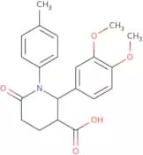2-(3,4-Dimethoxyphenyl)-1-(4-methylphenyl)-6-oxopiperidine-3-carboxylic acid