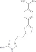 5-[({2-[4-(Propan-2-yl)phenyl]-1,3-thiazol-5-yl}methyl)sulfanyl]-4H-1,2,4-triazol-3-amine