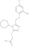 2-{[5-(4-Chloro-2-methylphenoxymethyl)-4-cyclohexyl-4H-1,2,4-triazol-3-yl]sulfanyl}acetic acid