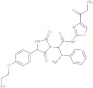 (2S,3S)-2-((R)-4-(4-(2-Hydroxyethoxy)phenyl)-2,5-dioxo-imidazolidin-1-yl)-3-phenyl-N-(4-propionylt…