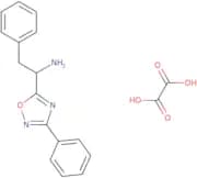 2-Phenyl-1-(3-phenyl-1,2,4-oxadiazol-5-yl)ethan-1-amine, oxalic acid