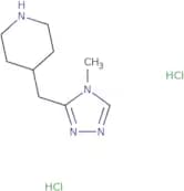 4-[(4-Methyl-4H-1,2,4-triazol-3-yl)methyl]piperidine dihydrochloride