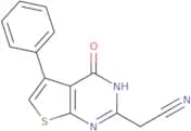 2-{4-Oxo-5-phenyl-3H,4H-thieno[2,3-d]pyrimidin-2-yl}acetonitrile