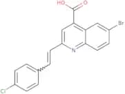 6-Bromo-2-[2-(4-chlorophenyl)ethenyl]quinoline-4-carboxylic acid