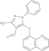 3-Methyl-1-phenyl-5-(quinolin-8-ylsulfanyl)-1H-pyrazole-4-carbaldehyde