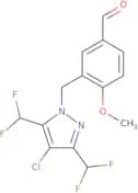 3-{[4-Chloro-3,5-bis(difluoromethyl)-1H-pyrazol-1-yl]methyl}-4-methoxybenzaldehyde