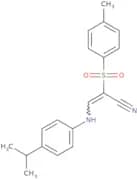 3-((4-(isopropyl)phenyl)amino)-2-((4-methylphenyl)sulfonyl)prop-2-enenitrile