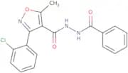 (3-(2-chlorophenyl)-5-methylisoxazol-4-yl)-N-(phenylcarbonylamino)formamide