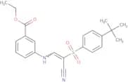 ethyl 3-((2-((4-(tert-butyl)phenyl)sulfonyl)-2-cyanovinyl)amino)benzoate