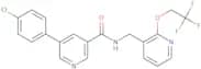 5-(4-Chlorophenyl)-N-{[2-(2,2,2-trifluoroethoxy)pyridin-3-yl]methyl}pyridine-3-carboxamide