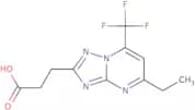 3-[5-Ethyl-7-(trifluoromethyl)-[1,2,4]triazolo[1,5-a]pyrimidin-2-yl]propanoic acid