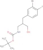 tert-Butyl N-{2-[(3-bromo-4-fluorophenyl)methyl]-3-hydroxypropyl}carbamate