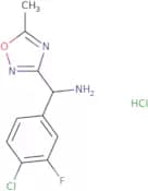 (4-Chloro-3-fluorophenyl)(5-methyl-1,2,4-oxadiazol-3-yl)methanamine hydrochloride