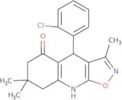 4-(2-Chlorophenyl)-3,7,7-trimethyl-4H,5H,6H,7H,8H,9H-[1,2]oxazolo[5,4-b]quinolin-5-one